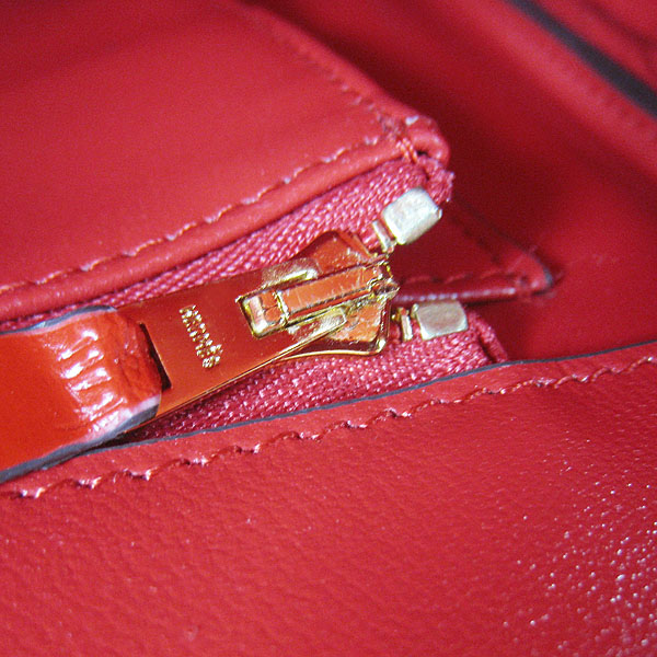 High Quality Fake Hermes Birkin 35CM Crocodile Veins Leather Bag Red 6089 - Click Image to Close